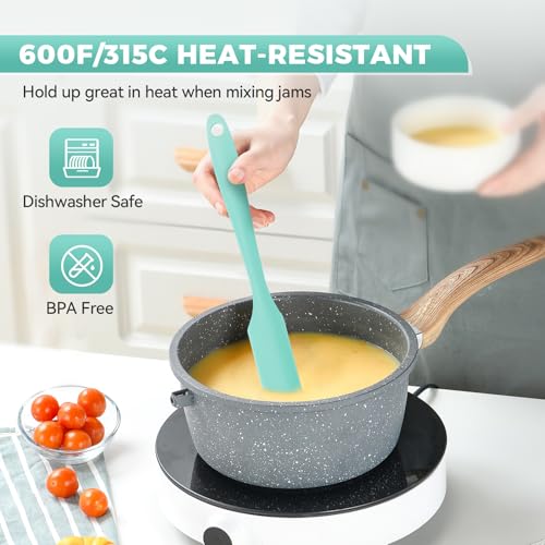 Silicone Jar Spatula Set - 3 Pcs Sourdough Tools for Scraping & Mixing