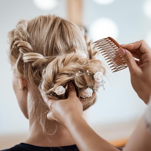 Dopenspi 16-Piece French Hair Side Combs - 14-Teeth Plastic Hair Clips