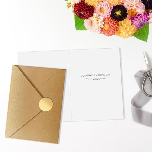 Sweetzer & Orange Premium Wedding Greeting Card with Gold Foil