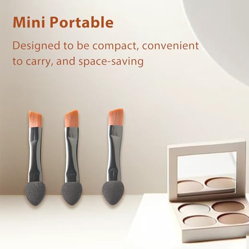 Jaasuee 20-Piece Eyeshadow Brush Set Dual-Sided Sponge & Nylon Applicators