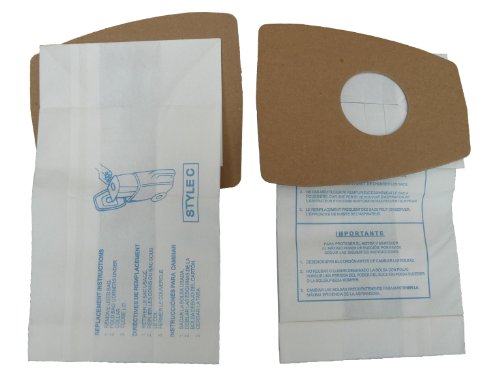 EnviroCare Replacement Dust Bags for Eureka Type C Canisters - 3 Pack