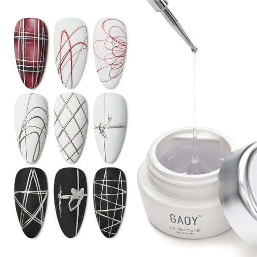 GAOY Clear Spider Gel for Nail Art - 5g Elastic Painting Polish