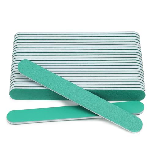 GAZEPLUS 24 PCS Professional Nail Files 100/180 Grit Emery Boards