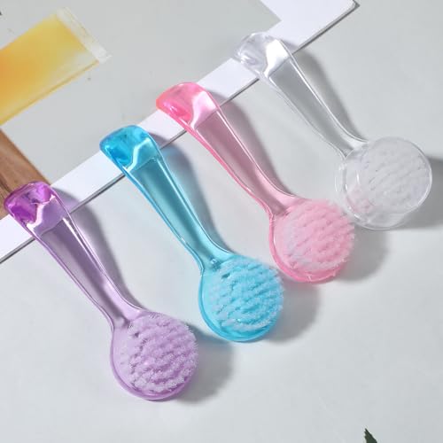 Snuviax 4-Piece Soft Nail Cleaning Brush Set with Handle Grip