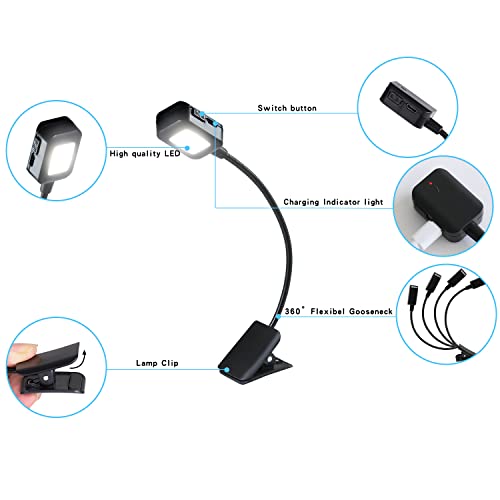 16 Pack Rechargeable Clip-On Book Lights for Reading at Night, Kids & Adults