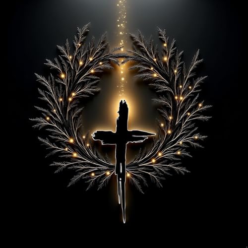 Black Herbal Cross Temporary Tattoos - 4 Pcs Vivid Fake Body Art for Arms