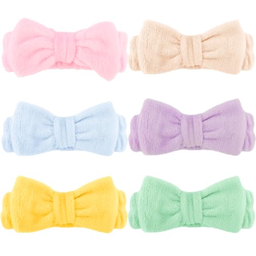 AOPRIE SPA Headbands & Wrist Towel Wraps for Washing Face 6 Pack