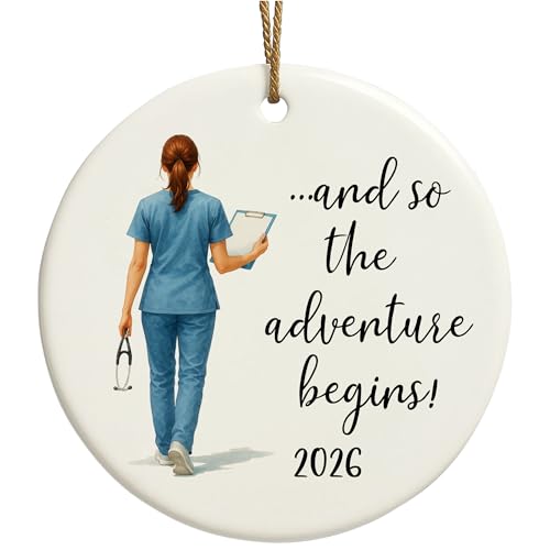 2026 Nurse Graduation Ornament - And So The Adventure Begins Gift