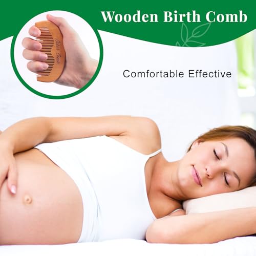 FIRSTPELLA 2Pcs Wooden Birthing Comb for Labor Pain Relief and Delivery Essentials