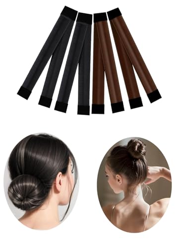 MuYwa Hair Bun Maker & French Twist Tool for Ballet and Dance (4-Pack)