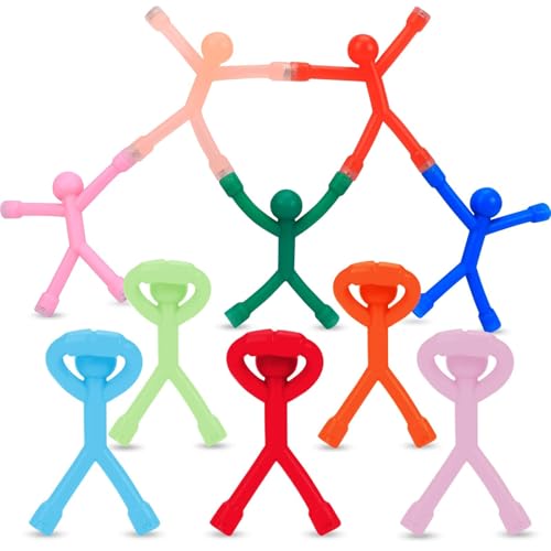 Colorful Humanoid Fridge Magnets - 10 Pcs Cute Magnetic People