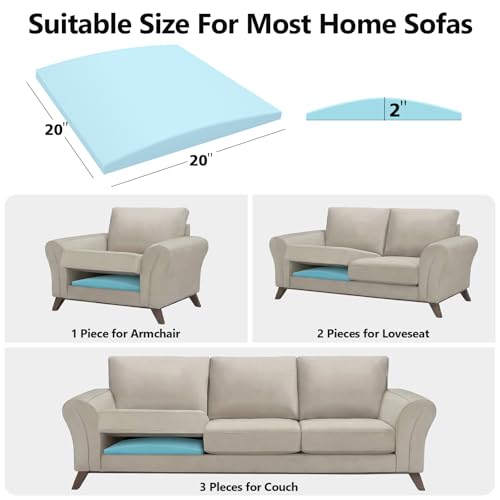 20"x20" Curved High-Density Foam Couch Support for Sagging Cushions