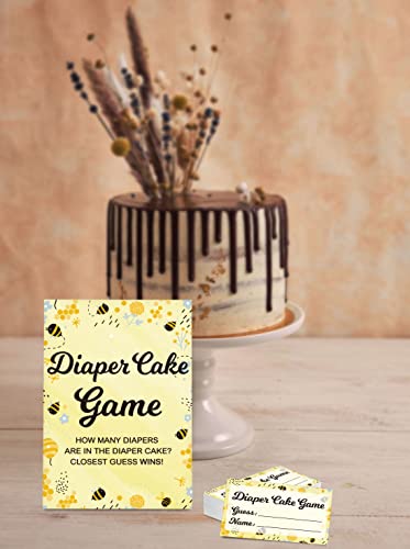 Gihyan Baby Shower Diaper Cake Game Set with 50 Cards & Sign