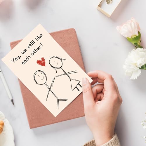 Funny Anniversary Card - We Still Like Each Other - Cute Design