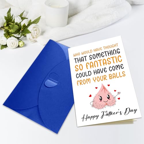 Funny Father's Day Card for Dad from Daughter or Son with Envelope