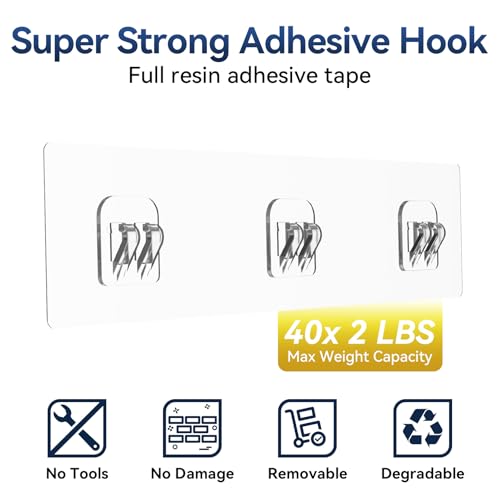 YASONIC 2 Pack Waterproof Adhesive Strips for Shower Caddies & Wall Storage
