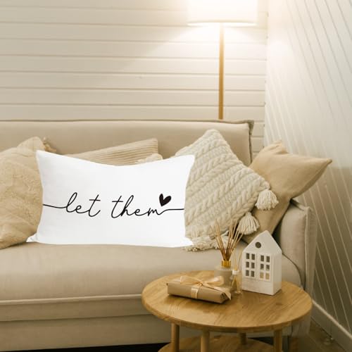 Let Them Throw Pillow Covers 12x20 Inch - Durable Flannel Decorative Throw Pillowcase - Variation: this listing