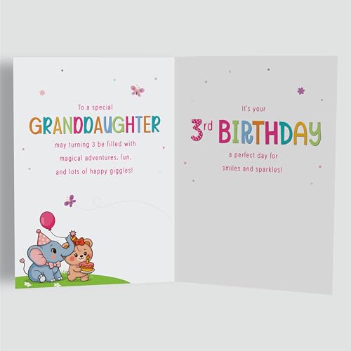 Premium A5 Birthday Card for Granddaughter – Fairy-Tale Theme