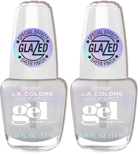 L.A. Colors Gel Glazed Nail Polish Believe In Magic Pack of 2
