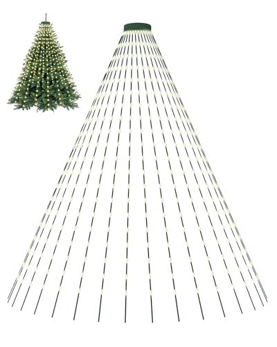 Warm White 400 LED Christmas Tree Lights with 8 Modes & Timer - Outdoor Holiday Decor