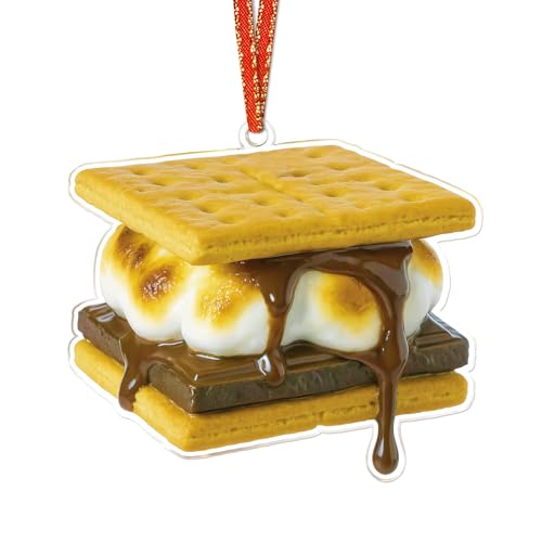 JUESMOS Smores Christmas Ornament - 2D Acrylic Food Decoration