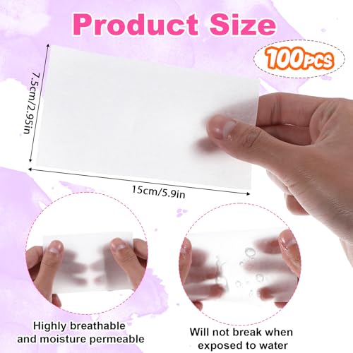 Disposable Hair Perm Papers 100pcs End Papers for Salon Curling (15x7.5cm)