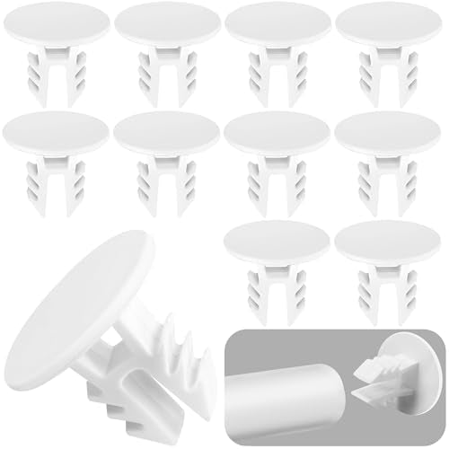 12 Pcs Closet Rod End Caps - Wear-Resistant Plastic for 20mm Rods, Moonoom
