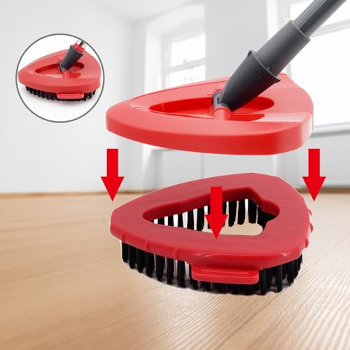 Red Scrub Brush Heads - 2 Pack Compatible with Spin Mop