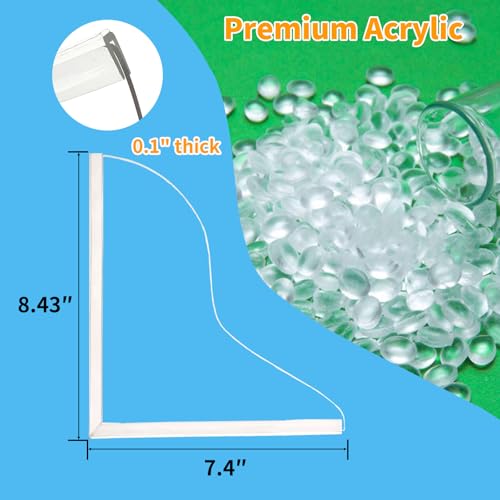 Clear 2-Pack Shower Splash Guard for Bathtub & Shower Corners
