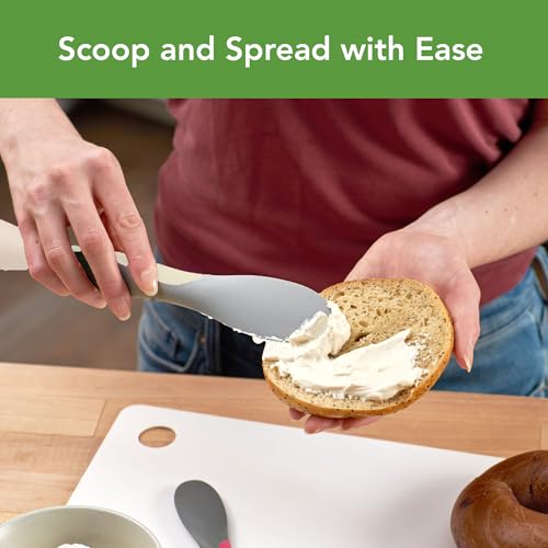Tovolo Scoop and Spread Large Silicone Spreader Tool - Dual End, BPA Free