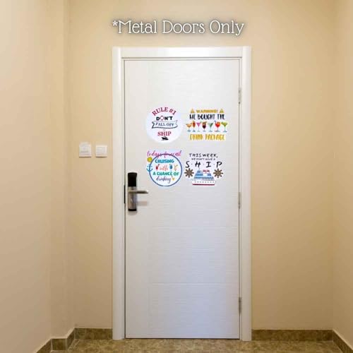 Funny Cruise Ship Magnets - 7PC Whimsical Door Decorations