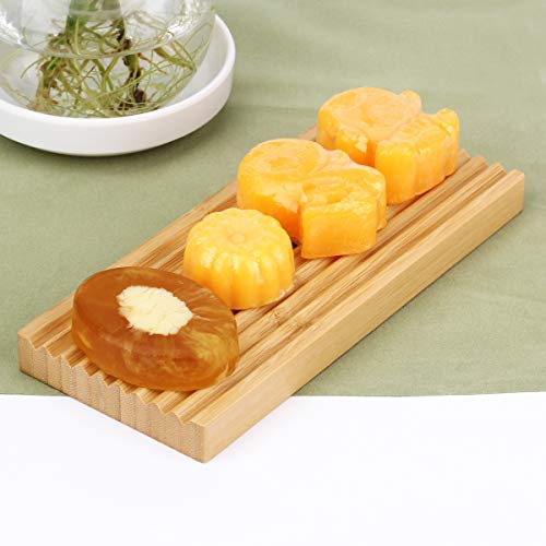 Eco-Friendly Bamboo Soap Dish - Stylish Wooden Holder for Bathroom & Kitchen