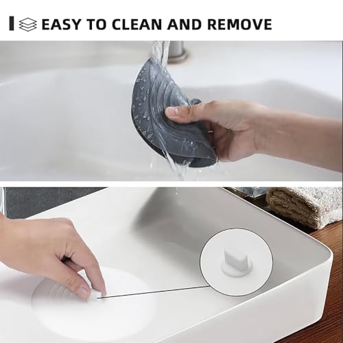Silicone Bathtub Drain Stopper Set - 6 Inch Kitchen & Bathroom Plug