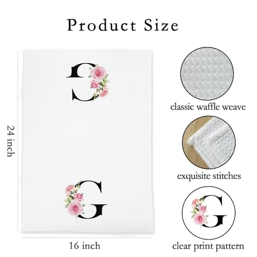 Monogrammed Hand Towels with Initial G - Personalized Gifts