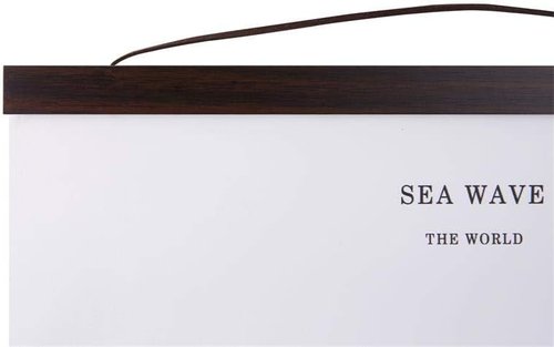 Benjia Magnetic Wooden Poster Frame - Light Walnut for Photos & Art Prints | 25x16, 25x35, 25x38 Inches