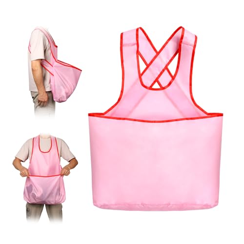 Lasuroa Portable Clothes Drying Apron with Large Pouch - Pink