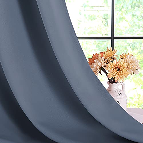 NICETOWN Thermal Insulated Blackout Curtains, 70x95 in, Set of 2 - Stone Blue