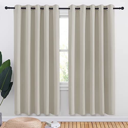 NICETOWN Thermal Insulated Blackout Curtains, 70" x 72" Grommet Panels (Set of 2)