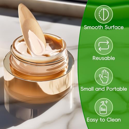 SmallCat Bamboo Deodorant Applicator & Makeup Spatula Mini Spoon