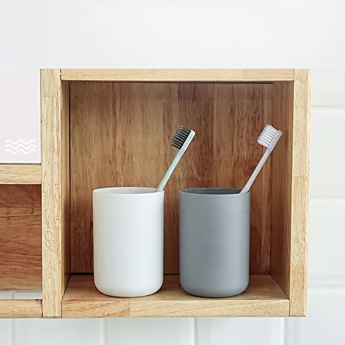 3-Pack Unbreakable Bathroom Tumbler Cups - Reusable Toothbrush Holders