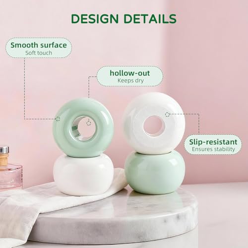 Ceramic Toothbrush Holder Set - Sleek & Multi-Purpose Bathroom Storage