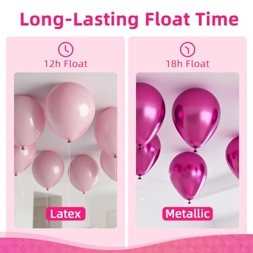 80pcs Pink Balloons - 12 Inch Party Decorations for Events