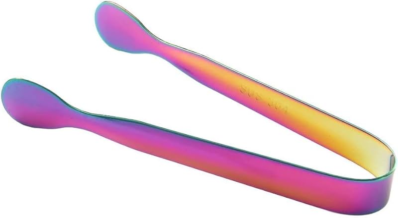 Stainless Steel Mini Ice Tongs for Sugar Cubes and Coffee Bar