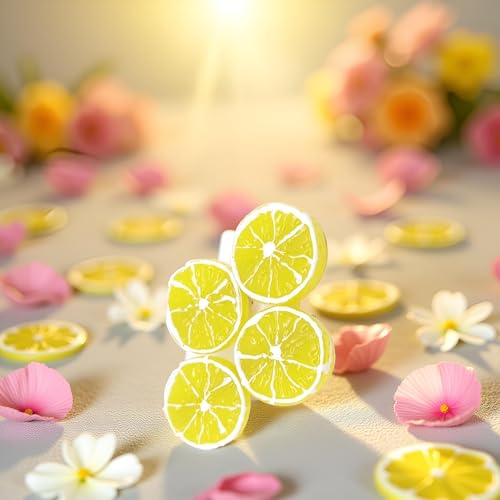 Jowxsx Lemon Slices Hair Clips Duckbill Fruit Hairpins for Women