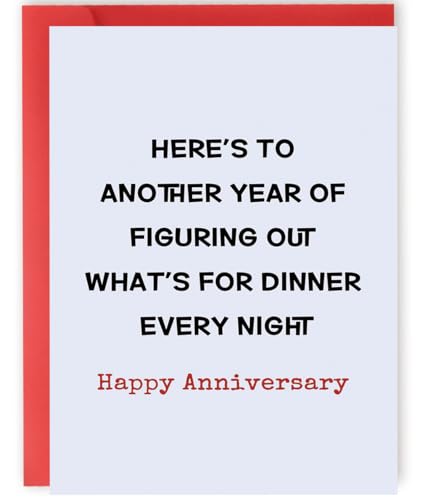 Funny Anniversary Card for Couples - Witty Quote with Envelope