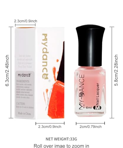 Milky Nude Pink Jelly Nail Polish Fast Drying Sheer Lacquer 6ml