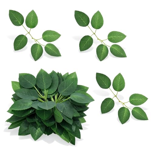 50 Pcs Artificial Green Leaves for DIY Wedding & Home Decor