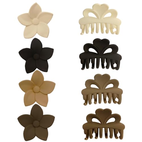 Mary Lavender Mini Hair Claw Clips 8-Pack Non-Slip Small Jaw Clips
