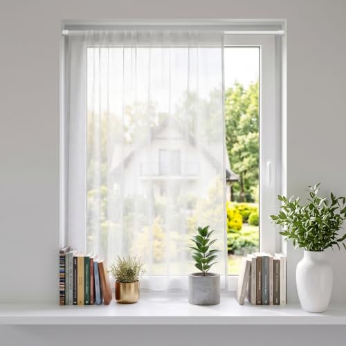 Adjustable Spring Tension Curtain Rod 29-40 Inches - White