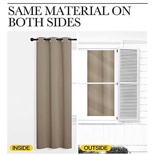 NICETOWN Blackout Curtains - 34x40 Inch Thermal Insulated Grommet Panels